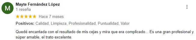 Opinion microblading Gijon Mayte Fernandez Lopez