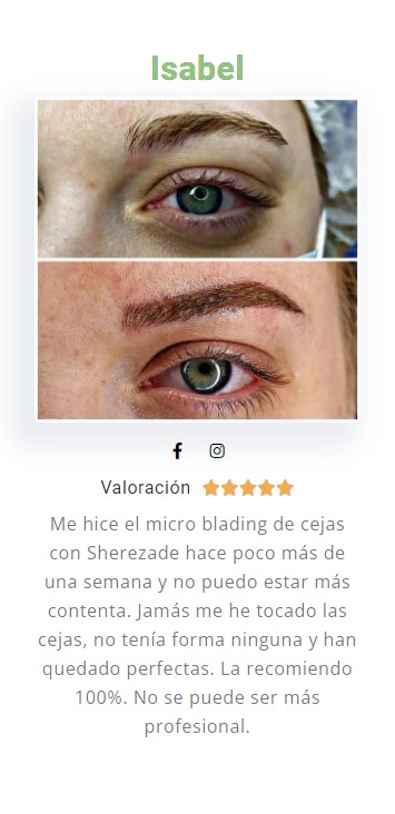reseñas microblading Aviles Isabel