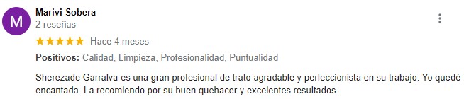 Opiniones lifting de pestañas Asturias Marivi Sobera