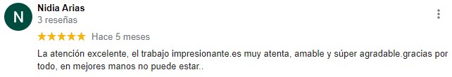 Opiniones lifting de pestañas Asturias Nidia Arias