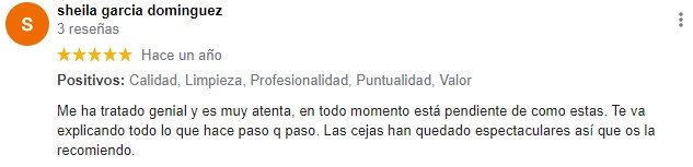 Opiniones lifting de pestañas Asturias Sheila garcia dominguez